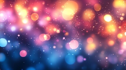 Abstract Blurred Lights Background with Bokeh and Sparkle
