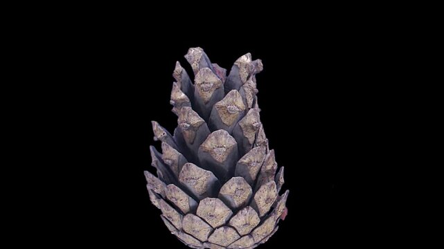 Time lapse of opening pine cone