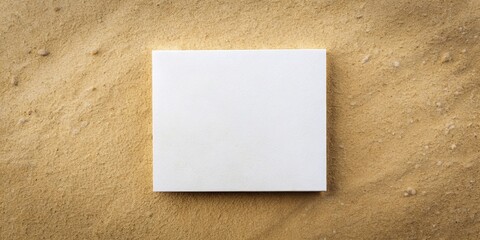 Square white paper mockup on textured wall
