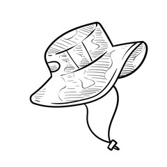 adventure hat handdrawn illustration