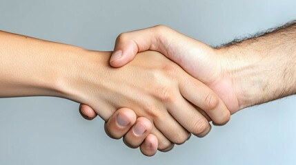 Closeup of Two Hands Shaking 