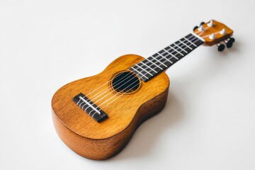 Fototapeta premium Ukulele on a white background with generative ai