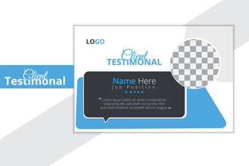 Clients feedback or testimonial web banner for social media post  template .