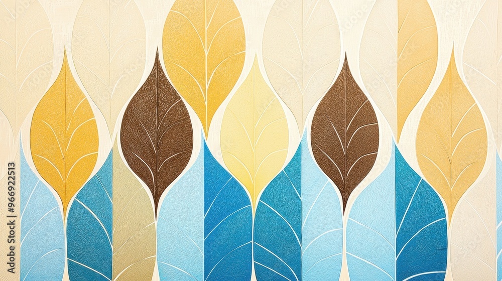 Poster Abstract Leaf Pattern Wall Texture Background