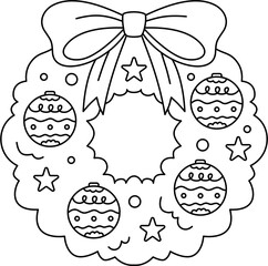 Hand drawn christmas doodle clipart