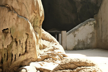 The stone in the Khao Luang Cave in Phetchaburi