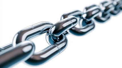 Obraz premium Metal Chain Link Connection Closeup Macro Shot