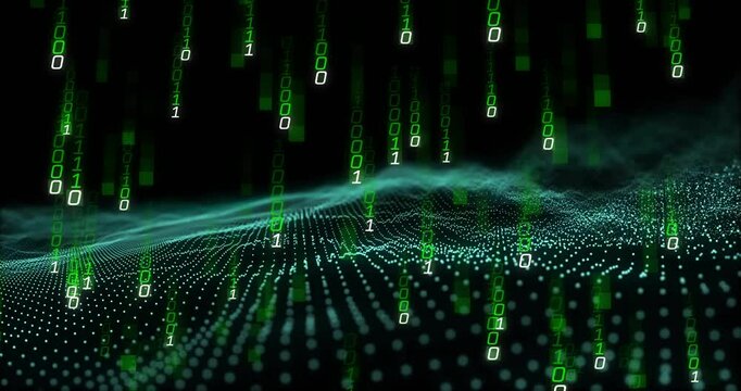 Animation of binary coding over white spots