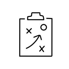 Line stroke set of clipboard icons