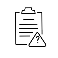 Line stroke set of clipboard icons