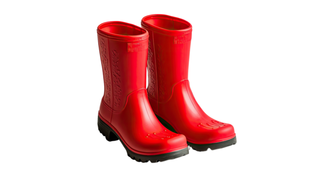 rubber boots on a transparent background