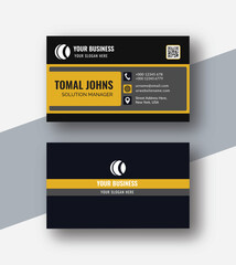 Black business card  templete with some shapes