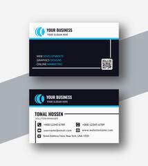 Black business card  templete with some shapes
