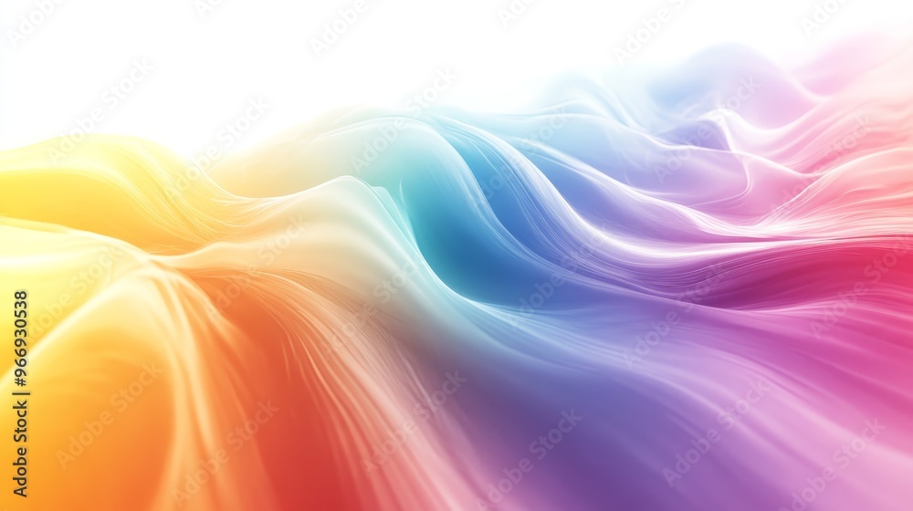 Canvas Prints Abstract Colorful Flowing Waves Background