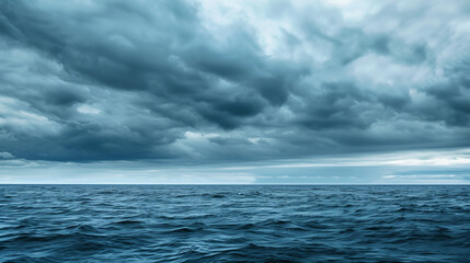 Obraz premium Stormy Sky with Dark Clouds Over the Horizon