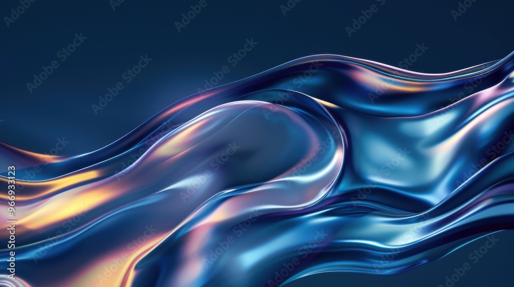 Poster smooth flow abstract background - stock illustration smooth flow background blob motion wave wavy fl