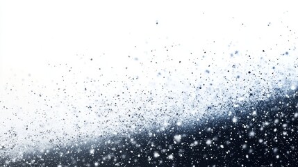 Abstract Snowfall Background with White and Blue Tones