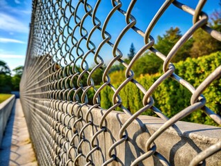A sturdy barrier comprises interlocking concrete wires, providing a strong and durable perimeter for homes, commercial properties, or public spaces, offering safety and security.