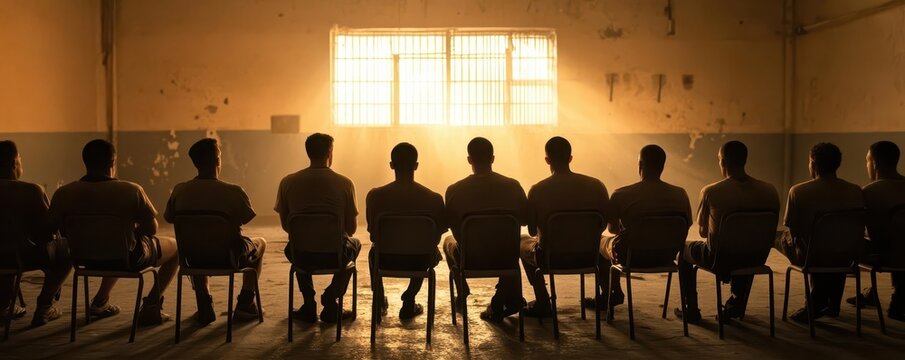 Inmates attending vocational training to develop skills for rehabilitation and successful reintegration into society