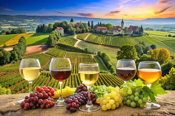 Bordeaux, Burgundy, Champagne, Loire Valley, Alsace, Rhône, and Jura, highlighting grape varieties and wine styles.