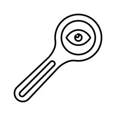 Audit, eye, search icon.