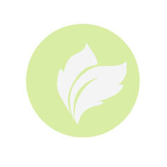 Branch with green leaves icons