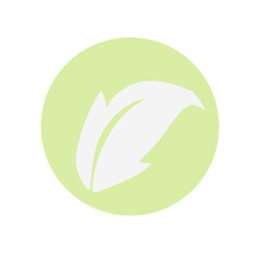 Branch with green leaves icons