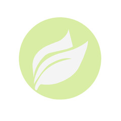 Branch with green leaves icons