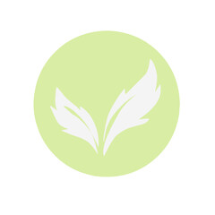 Branch with green leaves icons