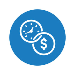 Finance, money, time icon.
