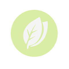 Obraz premium Branch with green leaves icons