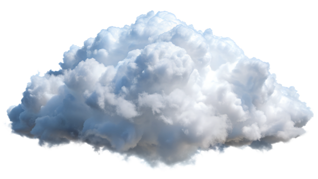 clouds in the sky isolated on transparent white background, clipping pat