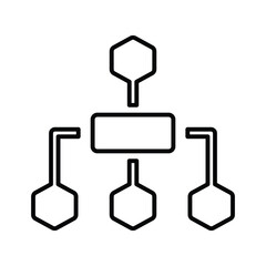 Flow Chart Vector Icon. Outline vector.