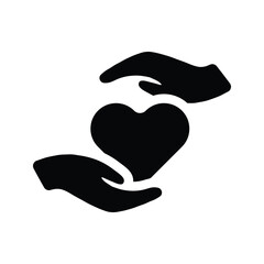 Hands, insurance, protection icon.