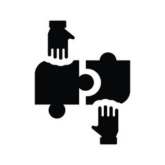 Partner, puzzle, teamwork icon.