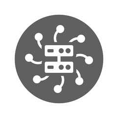 Stack, storage, big data icon.