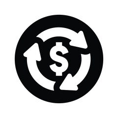 Transaction, transfer, money flow icon.