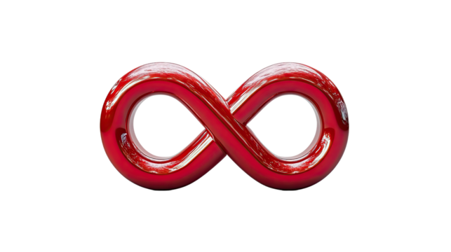 infinity sign on transparent background
