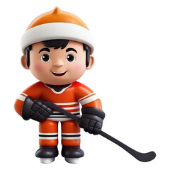 PNG Hockey figurine white background protection.