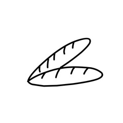 Bread thin line icon