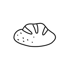 Bread thin line icon