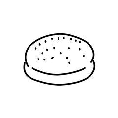 Bread thin line icon