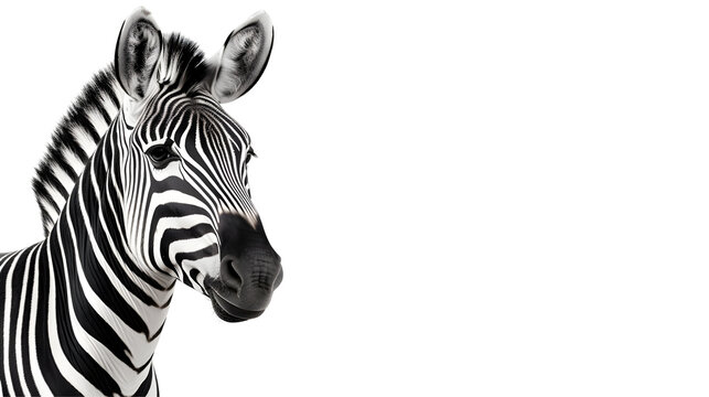 zebra head isolated