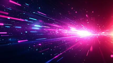 Obraz premium A vibrant display of colorful light streaks creating a sense of motion and energy.