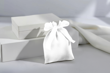 PNG gift bag mockup, transparent design