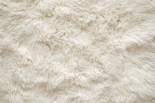 White fluffy fur fabric wool texture