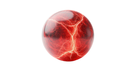 Energy ball on transparent background