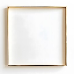 Fototapeta premium Minimalist beige background featuring a gold rectangular frame surrounded by dried pampas grass and delicate wildflowers. The soft, neutral tones create an elegant, nature-inspired aesthetic.