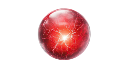 Energy ball on transparent background