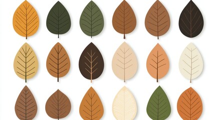 Fototapeta premium Colorful Autumn Leaves Pattern Background